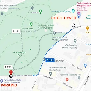 Apartamento Hotelturm, Augsburgo